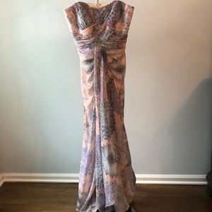 Badgley Mischka strapless gown